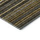 8' X 10' Gold Ivory And Gray Striped Washable Area Rug With UV Protection