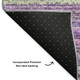 8' Purple And Gray Striped Washable Round Rug With UV Protection