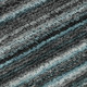 8' Teal And Gray Striped Washable Round Rug With UV Protection