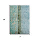 8' X 10' Blue Gold And Green Abstract Washable Area Rug With UV Protection