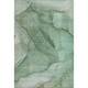 8' X 10' Green And Ivory Abstract Washable Area Rug With UV Protection