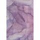 3' X 5' Purple And Ivory Abstract Washable Area Rug With UV Protection