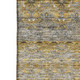 8' X 10' Gold Blue And Ivory Floral Medallion Washable Area Rug With UV Protection