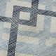 8' Sky Blue And Ivory Geometric Washable Round Rug With UV Protection