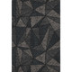 8' X 10' Black And Ivory Geometric Washable Area Rug With UV Protection