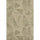 3' X 5' Khaki And Beige Geometric Washable Area Rug With UV Protection