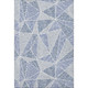 9' X 12' Navy Blue And Ivory Geometric Washable Area Rug With UV Protection