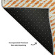 3' X 5' Orange And Gray Geometric Washable Area Rug With UV Protection