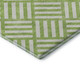 9' X 12' Lime Green And Ivory Geometric Washable Area Rug With UV Protection