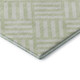 8' Mint Green And Ivory Geometric Washable Round Rug With UV Protection