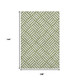 9' X 12' Olive Green And Ivory Geometric Washable Area Rug With UV Protection
