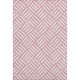 9' X 12' Pink And Ivory Geometric Washable Area Rug With UV Protection