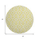 8' Yellow And Ivory Geometric Washable Round Rug With UV Protection