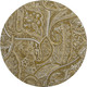 8' Brown And Ivory Paisley Washable Round Rug With UV Protection