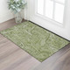 3' X 5' Green And Ivory Paisley Washable Area Rug With UV Protection