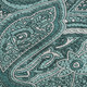 10' X 14' Teal And Ivory Paisley Washable Area Rug With UV Protection