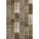 9' X 12' Brown And Ivory Patchwork Washable Area Rug With UV Protection