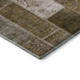 10' X 14' Brown And Ivory Patchwork Washable Area Rug With UV Protection