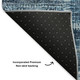 5' X 8' Blue And Ivory Patchwork Washable Area Rug With UV Protection