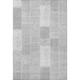 3' X 5' Silver And Ivory Patchwork Washable Area Rug With UV Protection