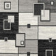 4' X 6' Gray Abstract Power Loom Area Rug