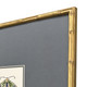 Set Of Three Pastel Moths II Gold Framed Wall Art