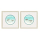 Set Of Two Shoreline Duo Distressed White Framed Wall Art
