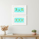 Set Of Two Summer Splash I White Framed Wall Art