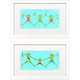 Set Of Two Summer Splash II White Framed Wall Art