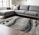8' X 10' Gray Abstract Dhurrie Area Rug