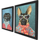 Set Of Two Whimsy Dog I Black Framed Wall Art