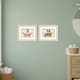 Set Of Two Bath Dogs II Distressed White Framed Wall Art