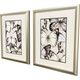 Set Of Two Butterfly Cluster Gold Framed Wall Art