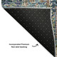 8' X 10' Green Blue And Beige Floral Washable Area Rug With UV Protection
