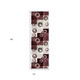 8' Red Abstract Power Loom Runner Rug