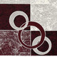 4' X 6' Red Abstract Power Loom Area Rug