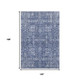 10' X 14' Navy Blue And Ivory Floral Washable Area Rug With UV Protection