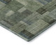 3' X 5' Green Blue And Gray Geometric Washable Area Rug With UV Protection