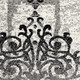 5' X 7' Gray Damask Dhurrie Area Rug