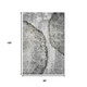 8' X 10' Gray And Ivory Woodland Lodge Washable Area Rug With UV Protection