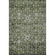 8' X 10' Green Ivory And Gray Oriental Washable Area Rug With UV Protection