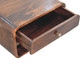 18" Brown Solid Wood One Drawer Floating Nightstand
