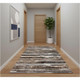 10' Beige Brown and Gray Abstract Runner Rug