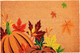 24" X 36" Brown And Natural Fall Pumpkins and Leaves Outdoor Coir Door Mat