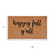 17" X 29" Brown And Natural Fall Happy Fall Y'all Outdoor Coir Door Mat