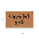 24" X 36" Brown And Natural Fall Happy Fall Y'all Outdoor Coir Door Mat