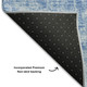 8' X 10' Blue And Ivory Abstract Washable Area Rug With UV Protection