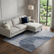 10' X 14' Blue And Ivory Geometric Washable Area Rug With UV Protection