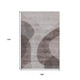 9' X 12' Coffee And Taupe Geometric Washable Area Rug With UV Protection