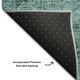 9' X 12' Teal And Ivory Oriental Washable Area Rug With UV Protection